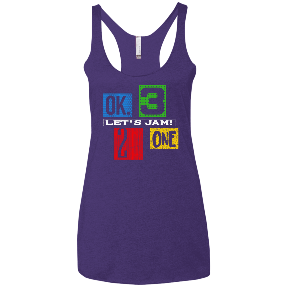 T-Shirts Purple Rush / X-Small Let's Jam Women's Triblend Racerback Tank