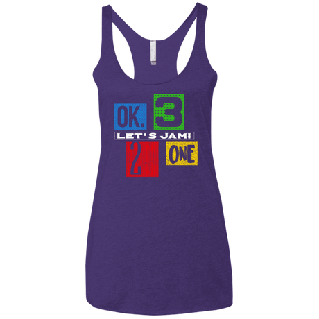 T-Shirts Purple Rush / X-Small Let's Jam Women's Triblend Racerback Tank