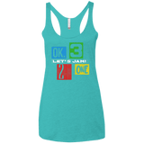 T-Shirts Tahiti Blue / X-Small Let's Jam Women's Triblend Racerback Tank