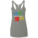 T-Shirts Venetian Grey / X-Small Let's Jam Women's Triblend Racerback Tank