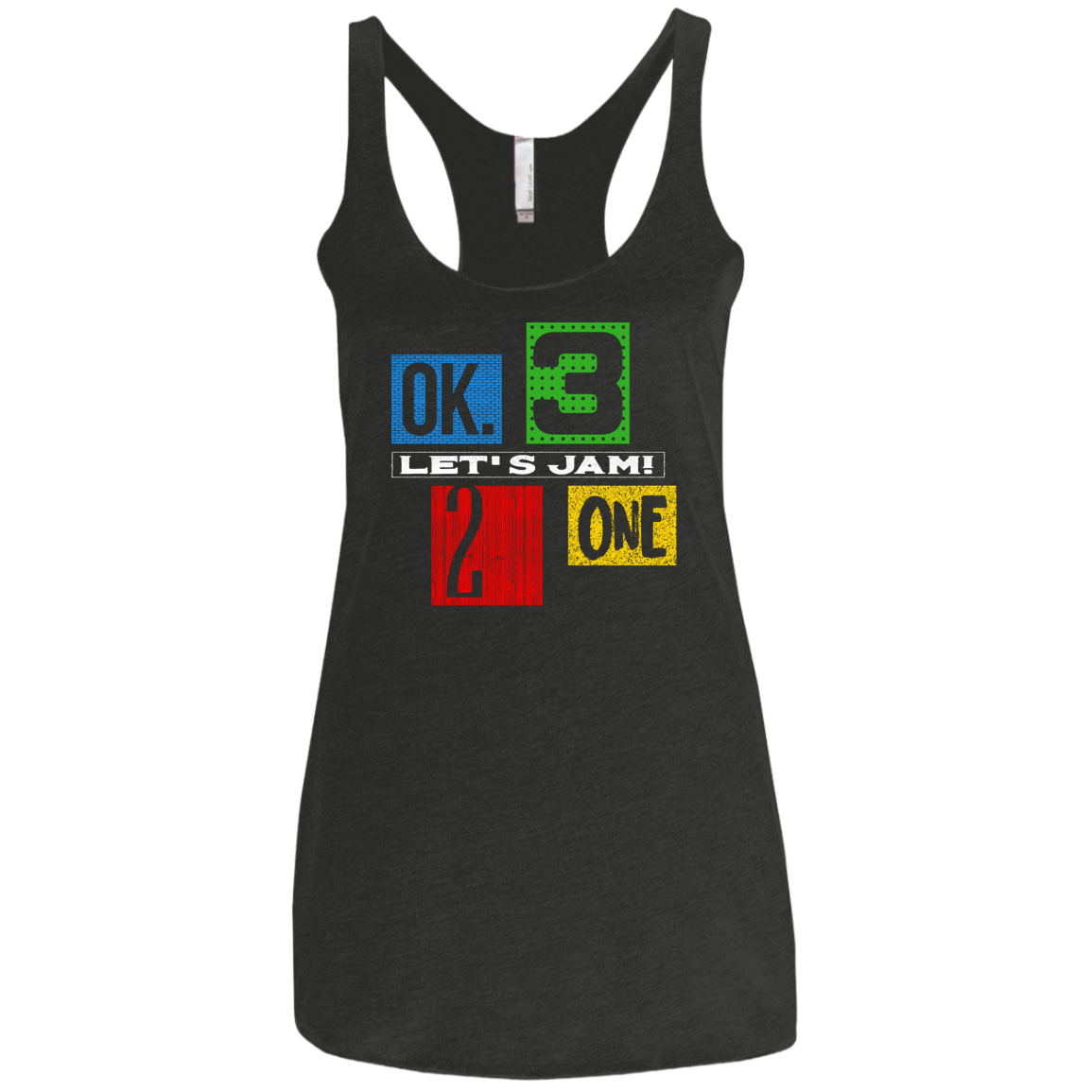 T-Shirts Vintage Black / X-Small Let's Jam Women's Triblend Racerback Tank