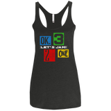 T-Shirts Vintage Black / X-Small Let's Jam Women's Triblend Racerback Tank