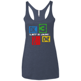 T-Shirts Vintage Navy / X-Small Let's Jam Women's Triblend Racerback Tank
