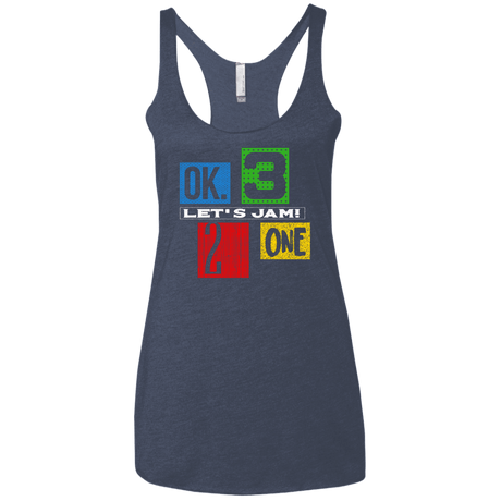T-Shirts Vintage Navy / X-Small Let's Jam Women's Triblend Racerback Tank