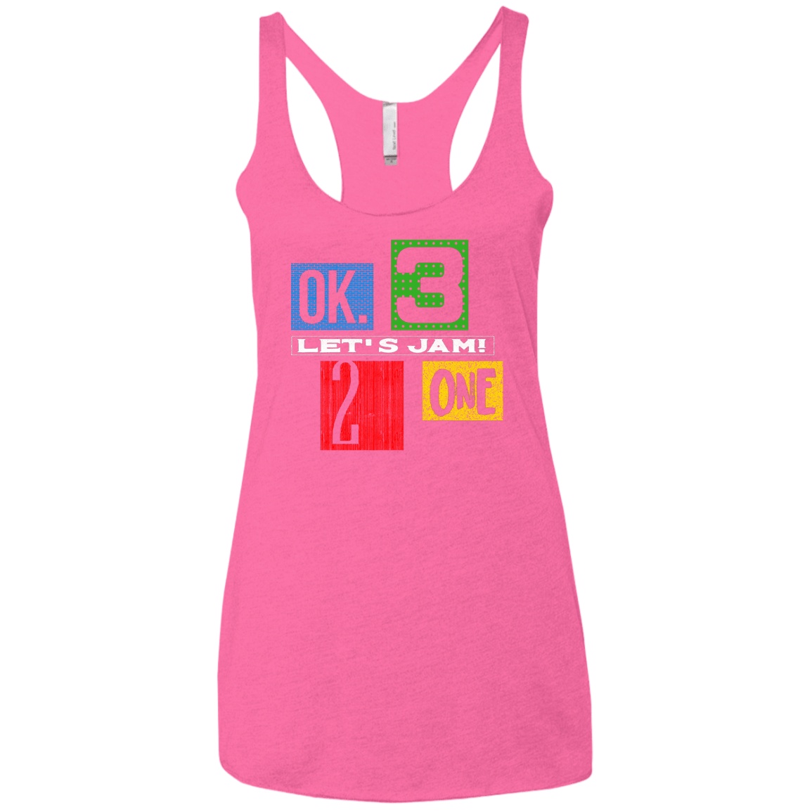 T-Shirts Vintage Pink / X-Small Let's Jam Women's Triblend Racerback Tank