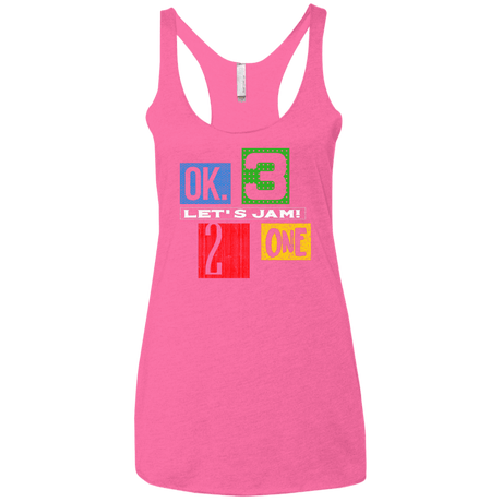 T-Shirts Vintage Pink / X-Small Let's Jam Women's Triblend Racerback Tank