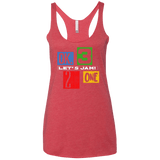 T-Shirts Vintage Red / X-Small Let's Jam Women's Triblend Racerback Tank