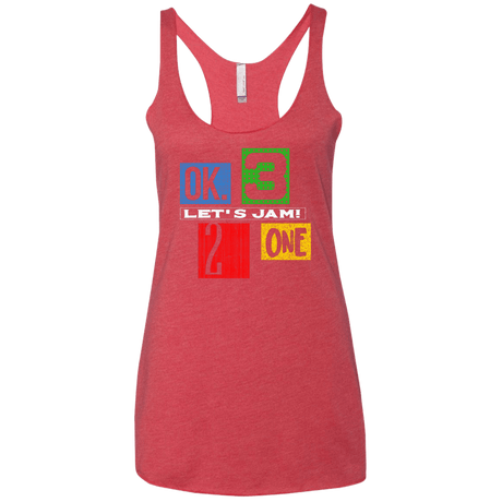 T-Shirts Vintage Red / X-Small Let's Jam Women's Triblend Racerback Tank