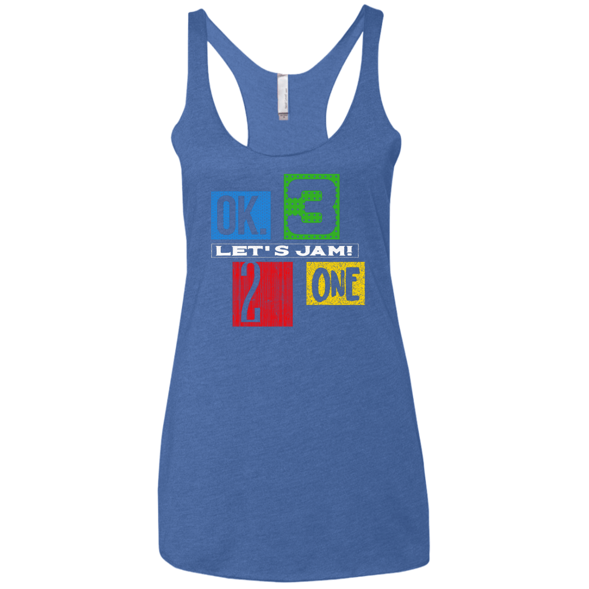 T-Shirts Vintage Royal / X-Small Let's Jam Women's Triblend Racerback Tank