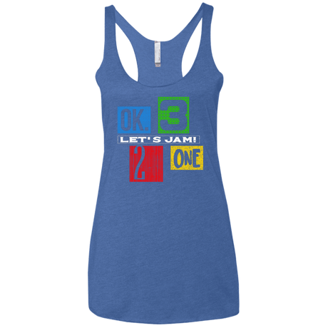 T-Shirts Vintage Royal / X-Small Let's Jam Women's Triblend Racerback Tank