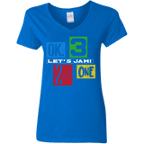 T-Shirts Royal / S Let's Jam Women's V-Neck T-Shirt