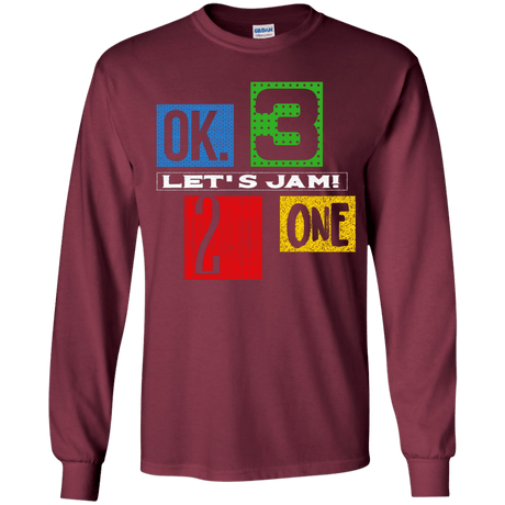 T-Shirts Maroon / YS Let's Jam Youth Long Sleeve T-Shirt