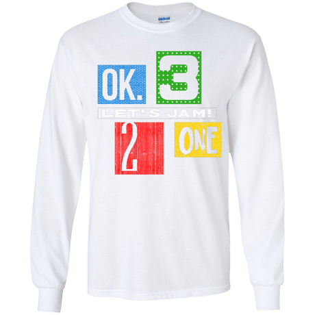 T-Shirts White / YS Let's Jam Youth Long Sleeve T-Shirt