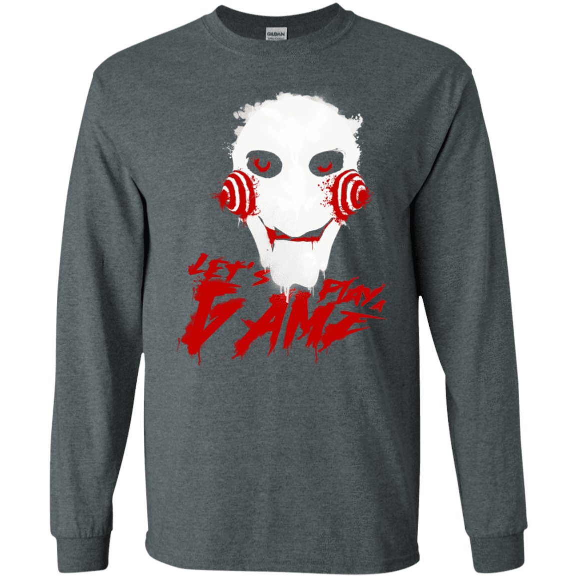 T-Shirts Dark Heather / S Let's Play A Game Men's Long Sleeve T-Shirt