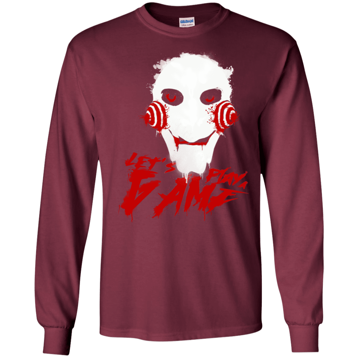 T-Shirts Maroon / S Let's Play A Game Men's Long Sleeve T-Shirt