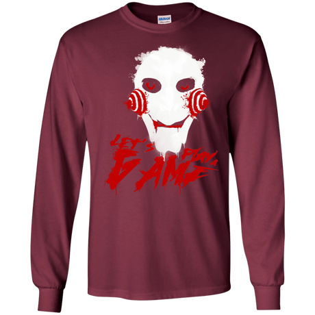 T-Shirts Maroon / S Let's Play A Game Men's Long Sleeve T-Shirt