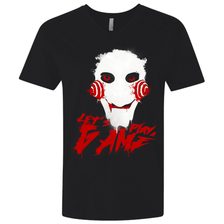 T-Shirts Black / X-Small Let's Play A Game Men's Premium V-Neck