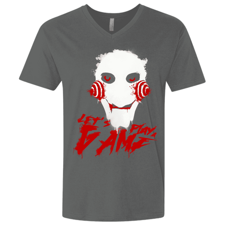 T-Shirts Heavy Metal / X-Small Let's Play A Game Men's Premium V-Neck