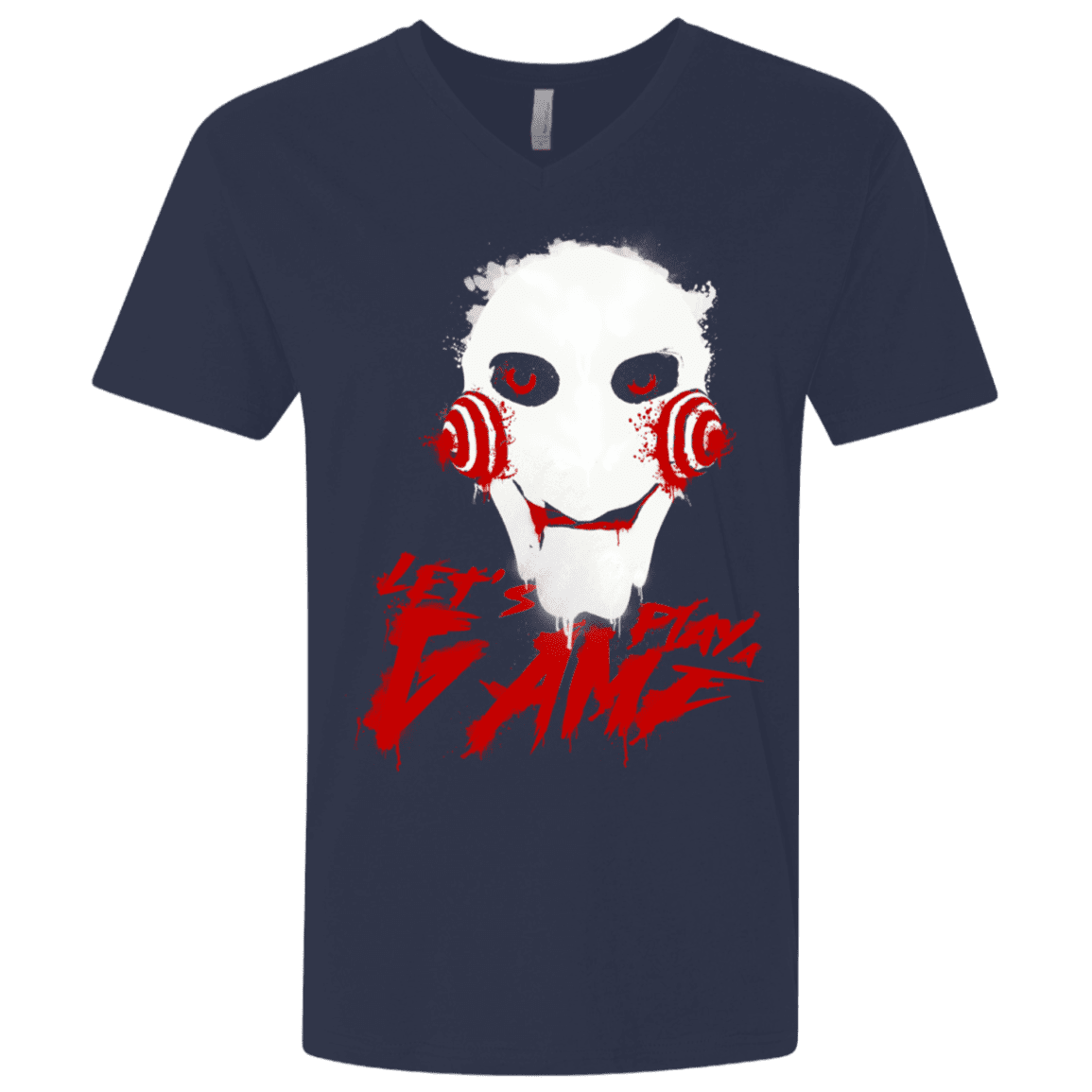 T-Shirts Midnight Navy / X-Small Let's Play A Game Men's Premium V-Neck