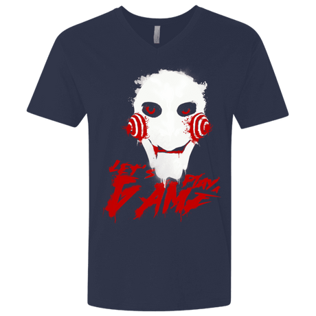 T-Shirts Midnight Navy / X-Small Let's Play A Game Men's Premium V-Neck