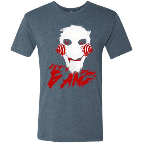 T-Shirts Indigo / S Let's Play A Game Men's Triblend T-Shirt