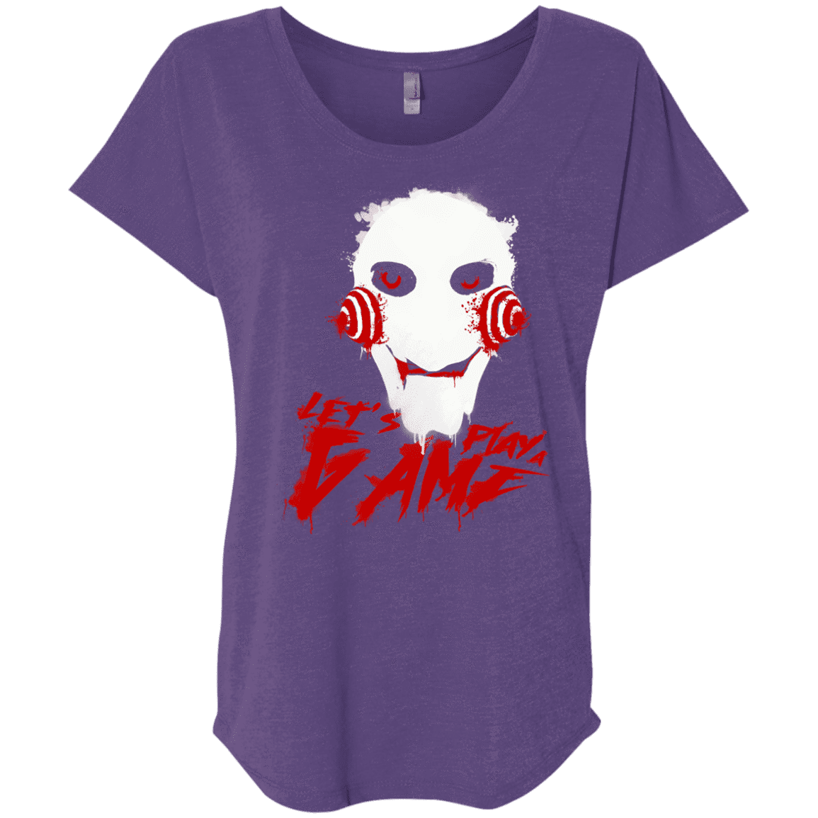 T-Shirts Purple Rush / X-Small Let's Play A Game Triblend Dolman Sleeve