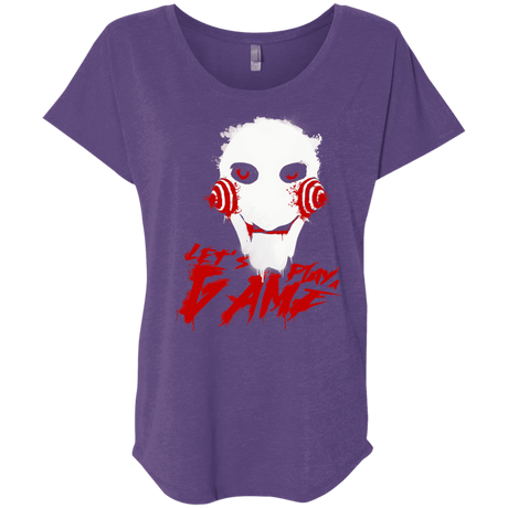 T-Shirts Purple Rush / X-Small Let's Play A Game Triblend Dolman Sleeve