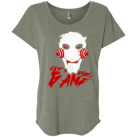 T-Shirts Venetian Grey / X-Small Let's Play A Game Triblend Dolman Sleeve