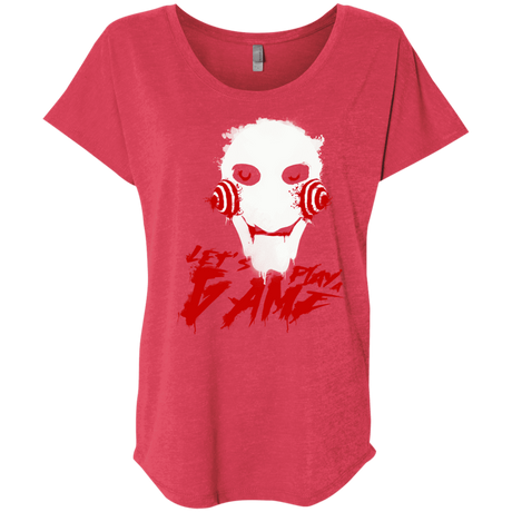 T-Shirts Vintage Red / X-Small Let's Play A Game Triblend Dolman Sleeve