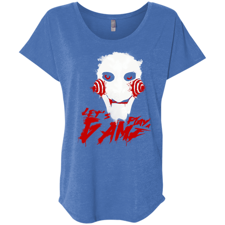 T-Shirts Vintage Royal / X-Small Let's Play A Game Triblend Dolman Sleeve