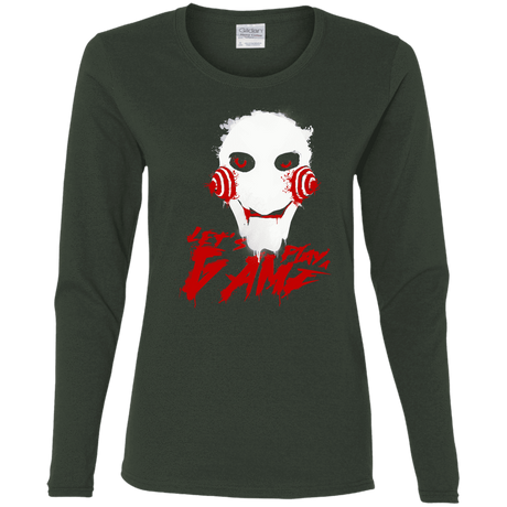 T-Shirts Forest / S Let's Play A Game Women's Long Sleeve T-Shirt