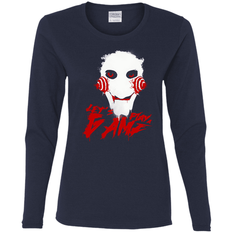 T-Shirts Navy / S Let's Play A Game Women's Long Sleeve T-Shirt