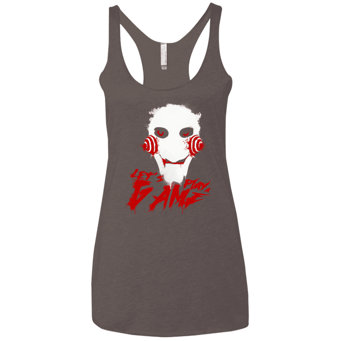 T-Shirts Macchiato / X-Small Let's Play A Game Women's Triblend Racerback Tank