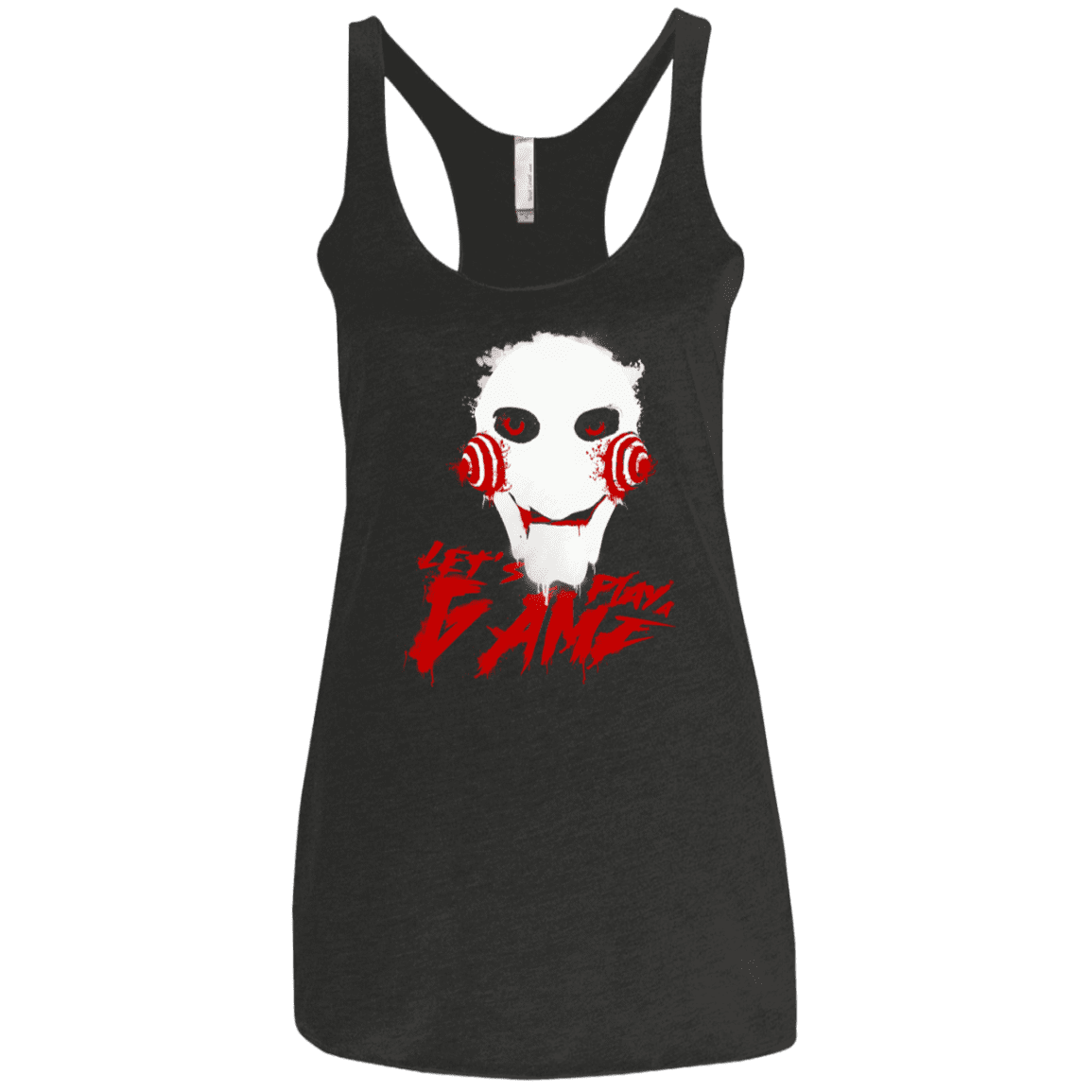 T-Shirts Vintage Black / X-Small Let's Play A Game Women's Triblend Racerback Tank