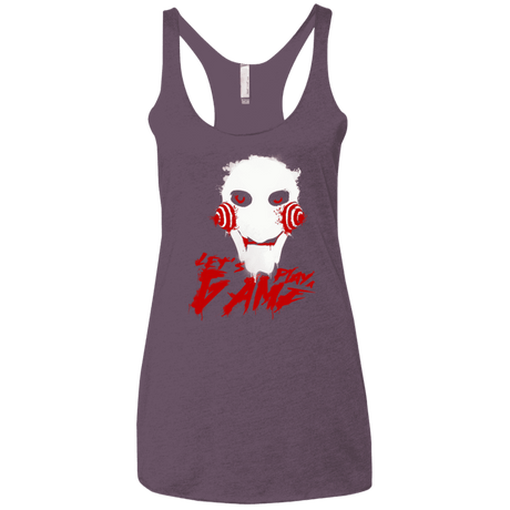 T-Shirts Vintage Purple / X-Small Let's Play A Game Women's Triblend Racerback Tank