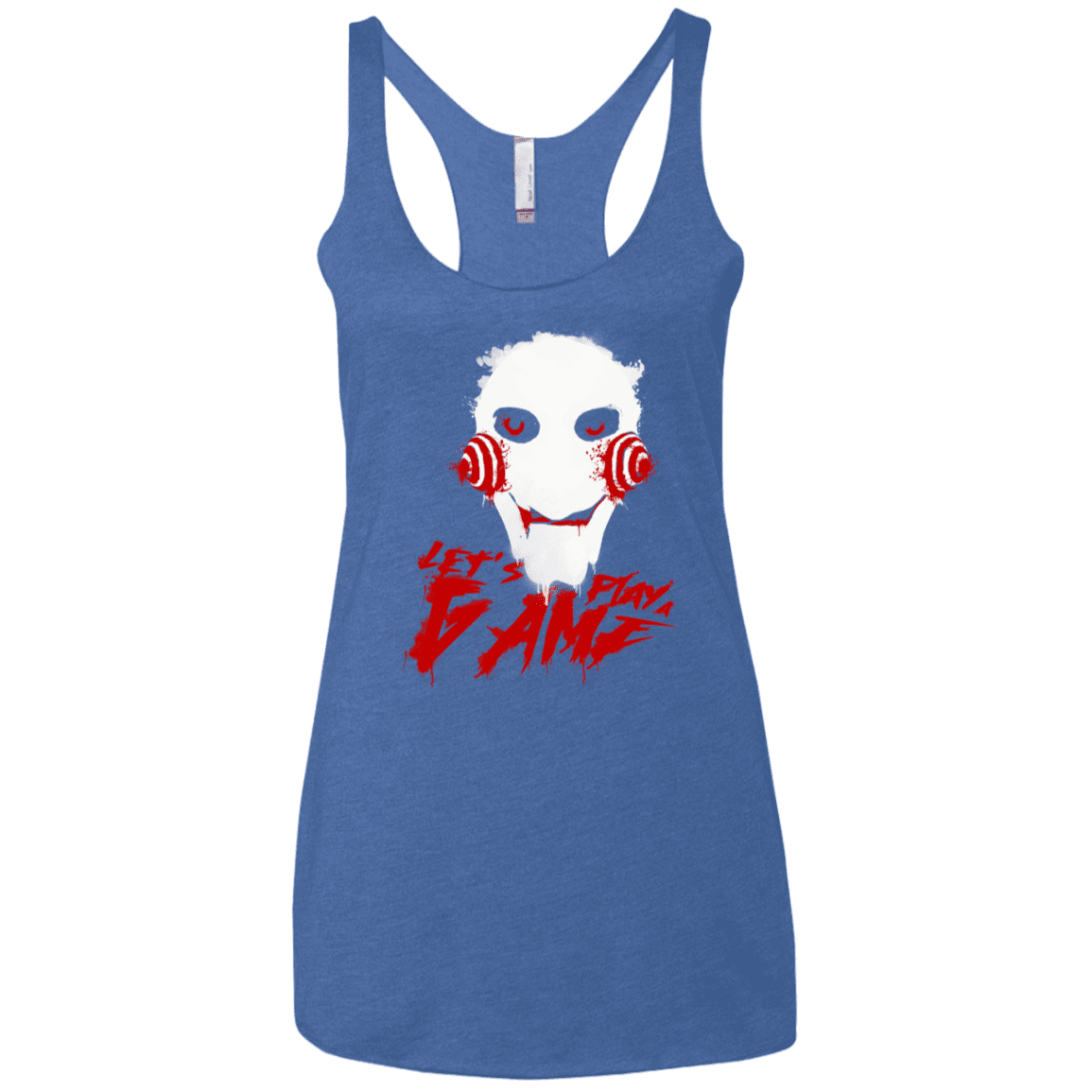 T-Shirts Vintage Royal / X-Small Let's Play A Game Women's Triblend Racerback Tank
