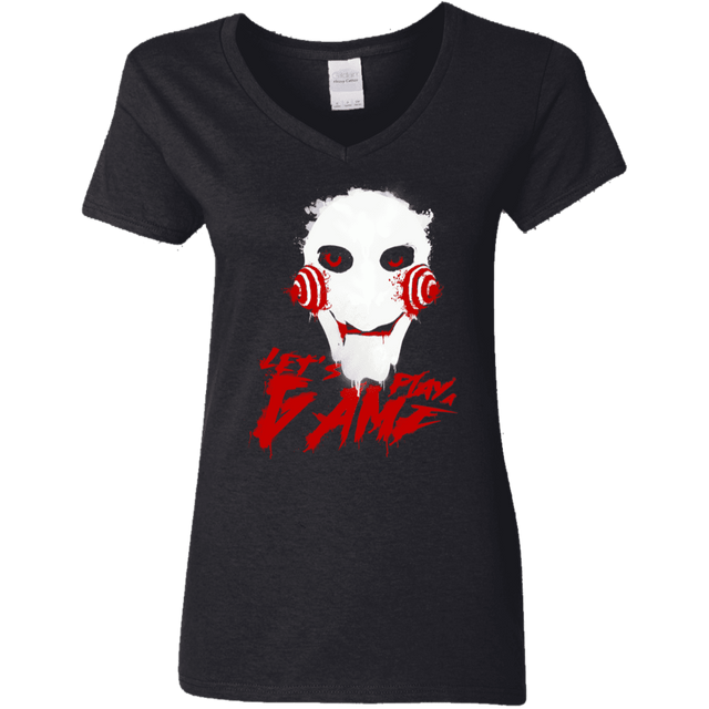 T-Shirts Black / S Let's Play A Game Women's V-Neck T-Shirt