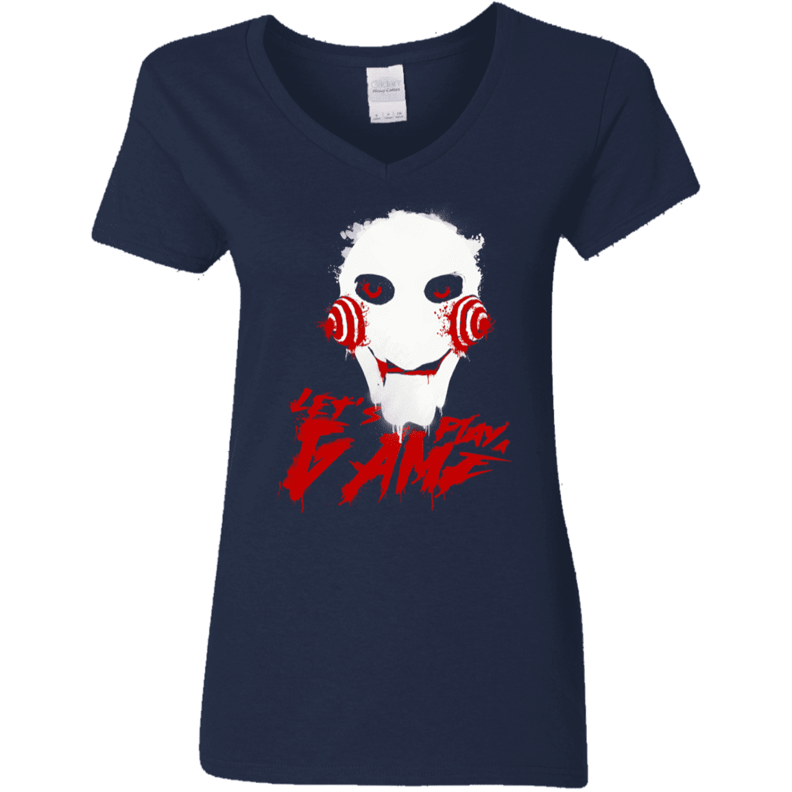 T-Shirts Navy / S Let's Play A Game Women's V-Neck T-Shirt