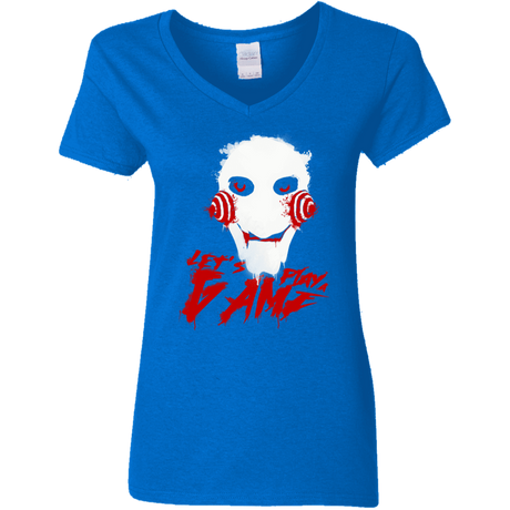 T-Shirts Royal / S Let's Play A Game Women's V-Neck T-Shirt