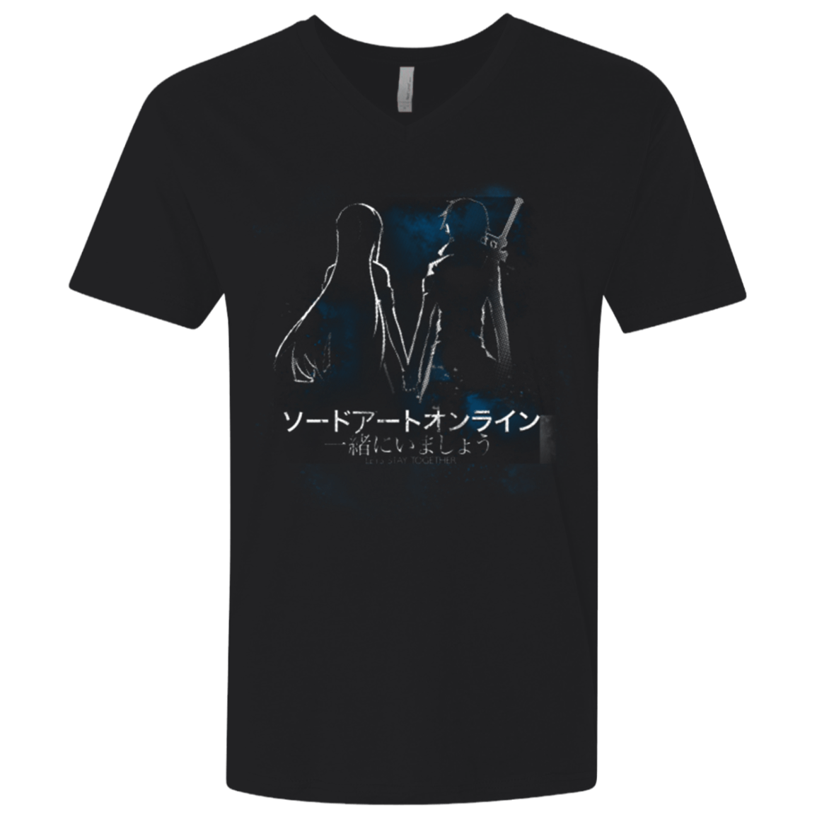 T-Shirts Black / X-Small Let stay together Men's Premium V-Neck
