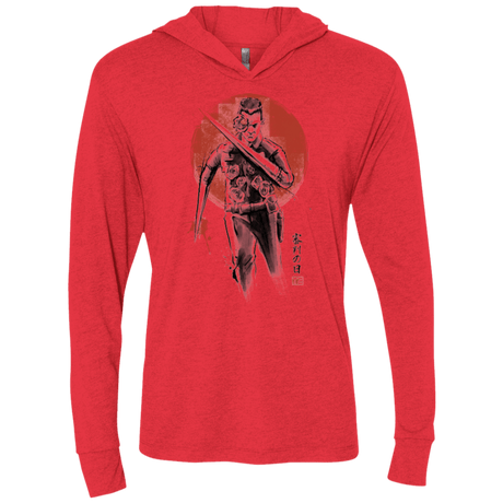 T-Shirts Vintage Red / X-Small Lethal Machine Triblend Long Sleeve Hoodie Tee