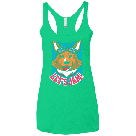 T-Shirts Envy / X-Small Lets Jam (2) Women's Triblend Racerback Tank