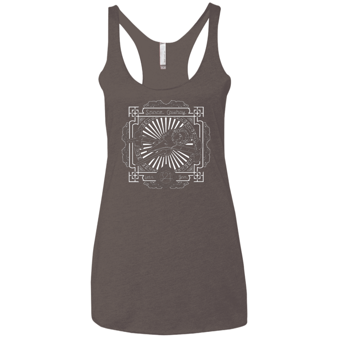 T-Shirts Macchiato / X-Small Lets Jam 2 Women's Triblend Racerback Tank