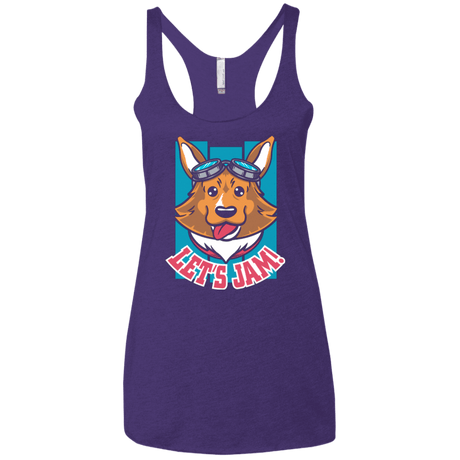 T-Shirts Purple / X-Small Lets Jam (2) Women's Triblend Racerback Tank