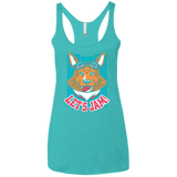 T-Shirts Tahiti Blue / X-Small Lets Jam (2) Women's Triblend Racerback Tank