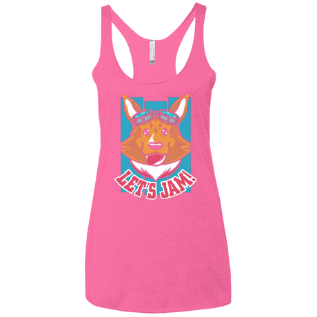 T-Shirts Vintage Pink / X-Small Lets Jam (2) Women's Triblend Racerback Tank