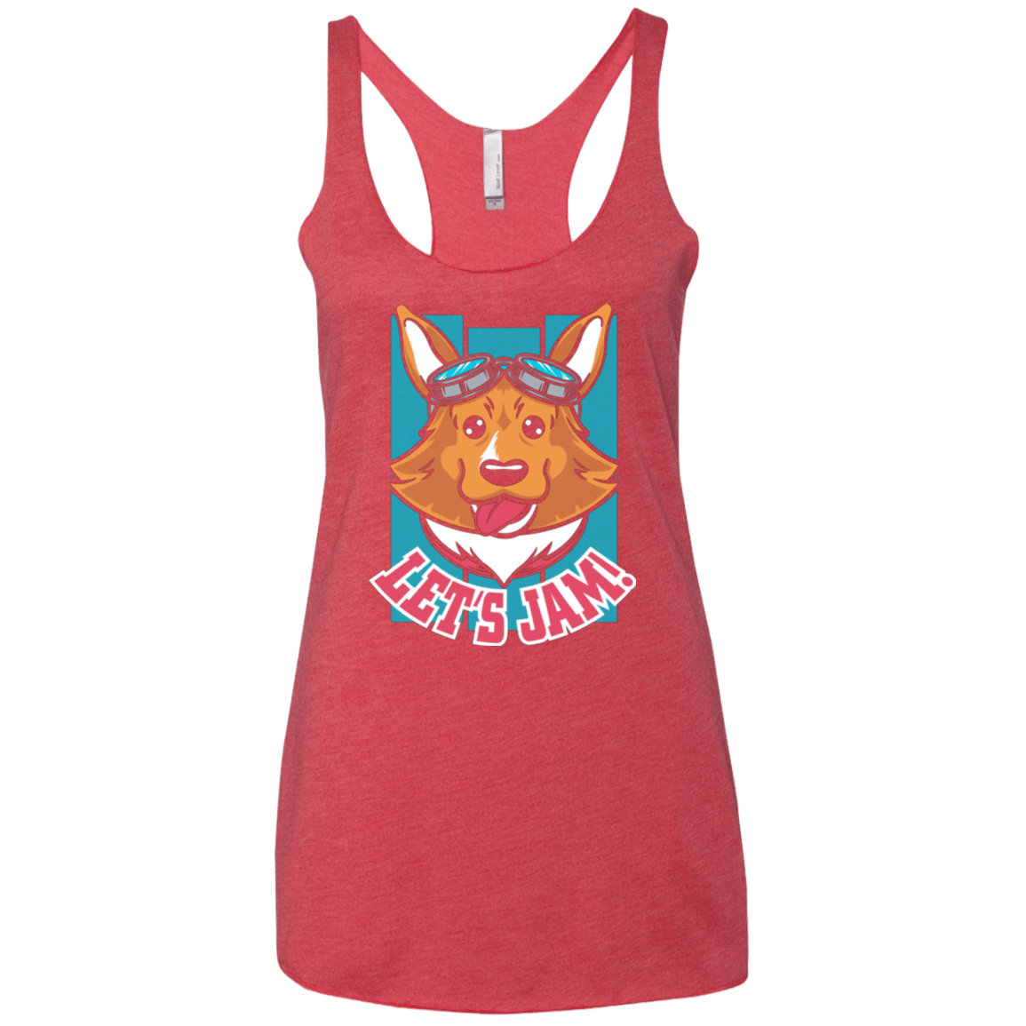T-Shirts Vintage Red / X-Small Lets Jam (2) Women's Triblend Racerback Tank