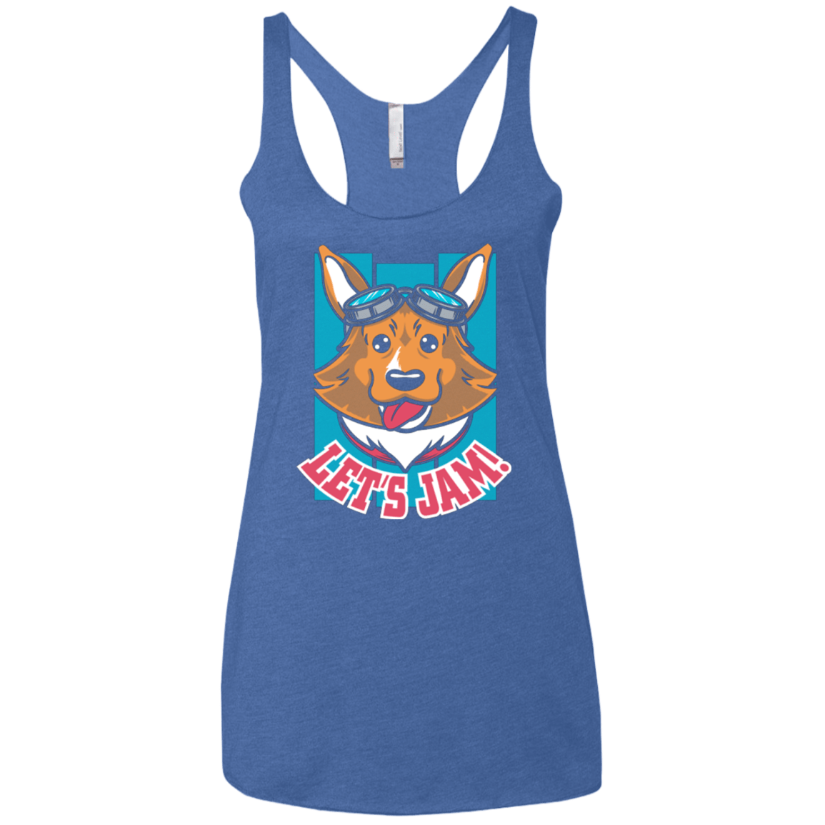 T-Shirts Vintage Royal / X-Small Lets Jam (2) Women's Triblend Racerback Tank