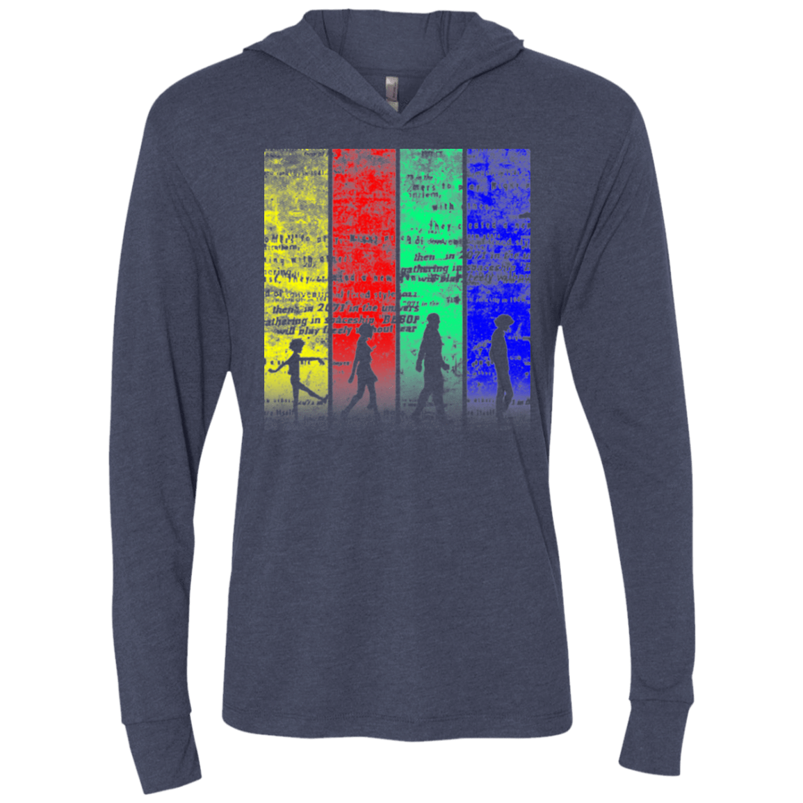 T-Shirts Vintage Navy / X-Small Lets jam Triblend Long Sleeve Hoodie Tee