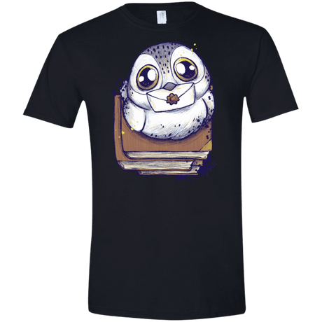 T-Shirts Black / X-Small Letter Men's Semi-Fitted Softstyle